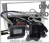 Ford Focus II Lenkradfernbedienung + Radioblende silber Antennenadapter 