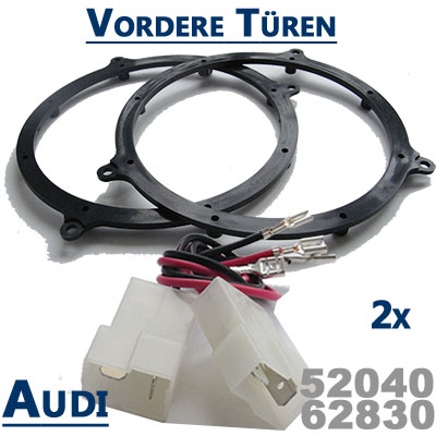 Einbauset 16,5cm Lautsprecher Adapter Ringe Kit für Audi TT 8N 1998-2000 Fond