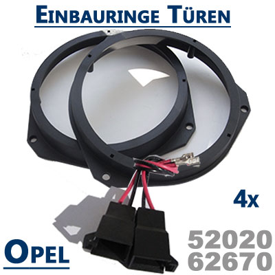 271230-06 Lautsprecher Adapter Ringe für Opel Astra H